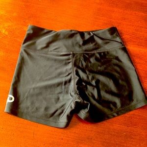 Plum gymnastic spandex shorts